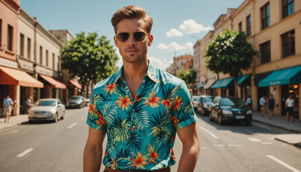 chemise manche courte homme tendance